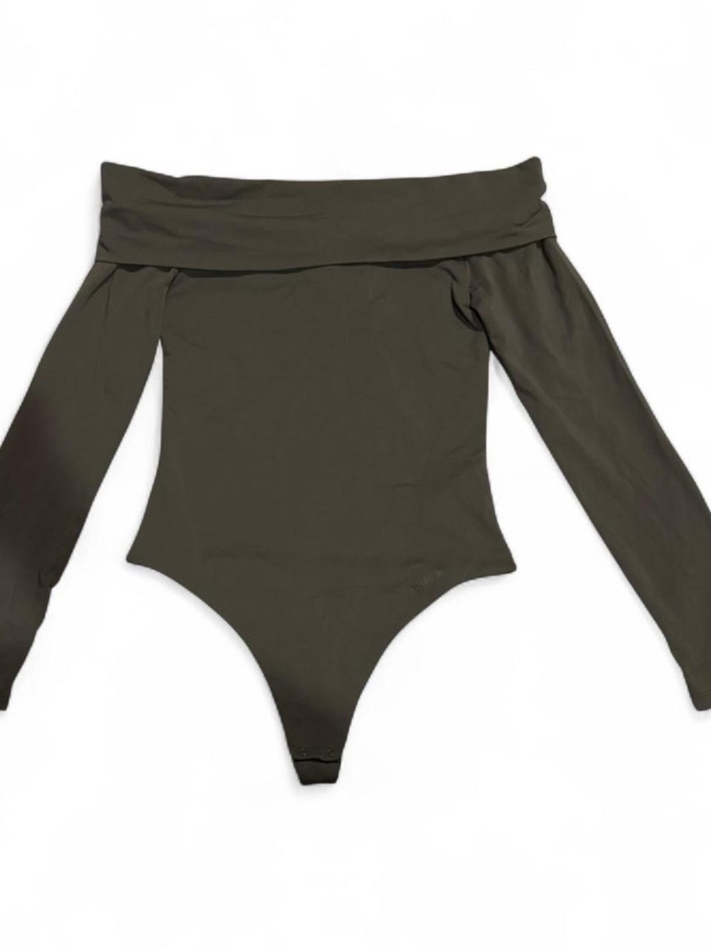 Aritzia Olive contour Off-Shoulder Long Sleeve Bodysuit